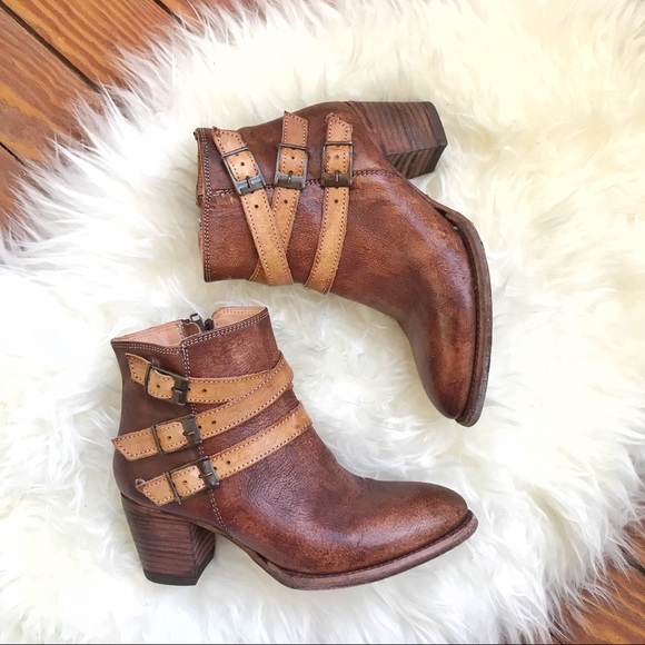 Bed Stu Shoes - Bed Stu Cobbler Tanned Leather Ankle Boots Booties
